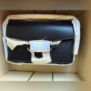 auth Brand New GUCCI Horsebit 1955 Shoulder Bag - Black Leather